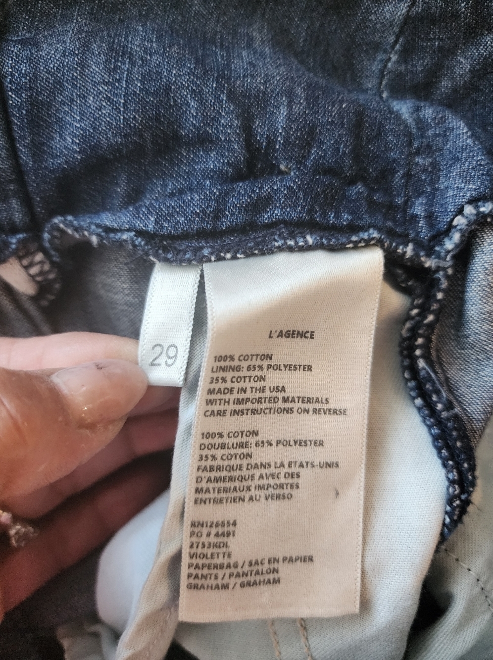 L'AGENCE Violette Jeans High Waist Relaxed Fit Denim Pants Womens Size 29 - Picture 4 of 16